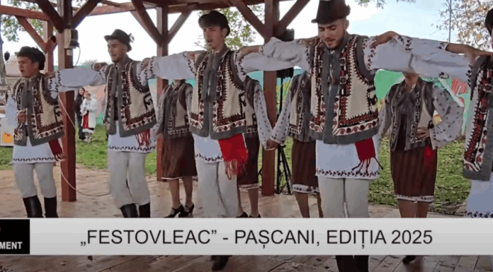 „FESTOVLEAC” – PAȘCANI, EDIȚIA 2025. Festival cu tradiții, bucate alese și folclor, cu sute de copii din zona Pașcaniului – VIDEO